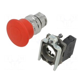 Switch: emergency stop | 22mm | Stabl.pos: 2 | NC | red | none | IP66