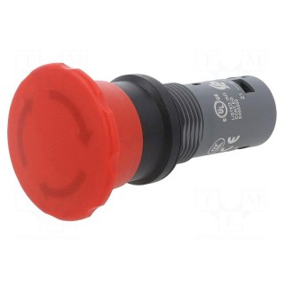 Switch: emergency stop | 22mm | Stabl.pos: 2 | NC | red | Pos: 2 | -25÷70°C