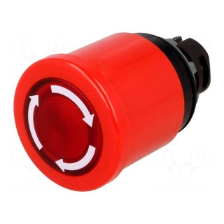 Switch: emergency stop | 22mm | Stabl.pos: 2 | red | MLB-1 | IP66 | Pos: 2