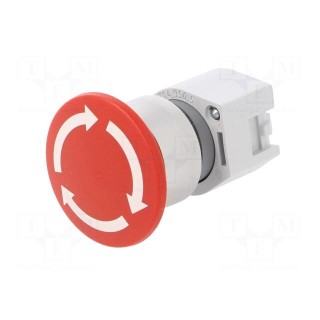 Switch: emergency stop | Stabl.pos: 2 | 22mm | red | Illumin: none | IP65