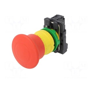 Switch: emergency stop | 22mm | NC | red | none | 3A/240VAC | IP66 | Pos: 2