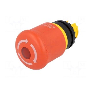 Switch: emergency stop | Stabl.pos: 2 | 22mm | red | Illumin: M22-LED