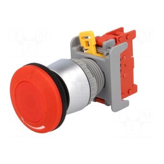 Switch: emergency stop | Stabl.pos: 2 | NC | 3A/230VAC | 22mm | red | IP65