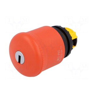 Switch: emergency stop with key | Stabl.pos: 2 | 22mm | red | IP66