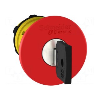 Switch: emergency stop with key | 22mm | Stabl.pos: 2 | red | none