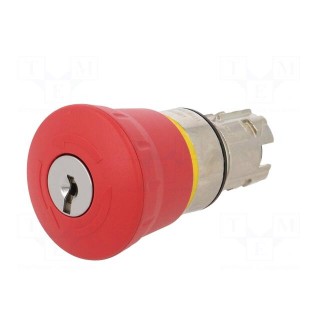 Switch: emergency stop with key | 22mm | Stabl.pos: 2 | red | IP67