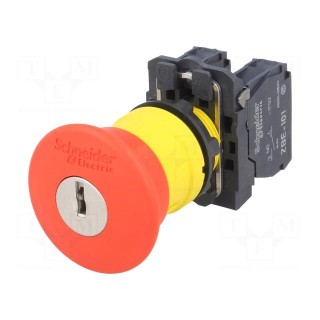 Switch: emergency stop | Stabl.pos: 2 | NC + NO | 3A/240VAC | 22mm | red