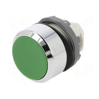 Switch: push-button | 22mm | green | none | IP66 | flat | Pos: 2 | Ø22.5mm