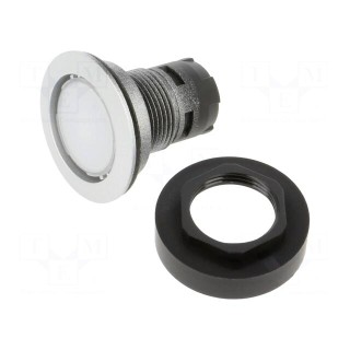 Switch: push-button | 22mm | silver | depending on the holder | IP65