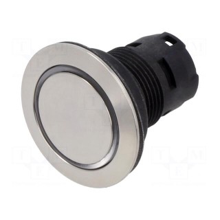 Switch: push-button | 22mm | silver | depending on the holder | IP65