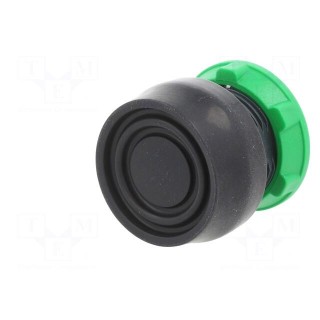 Switch: push-button | 22mm | Stabl.pos: 1 | black | none | IP66 | flat