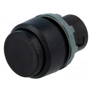 Switch: push-button | 22mm | Stabl.pos: 1 | black | none | IP66 | Pos: 2