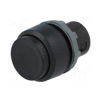 Switch: push-button | 22mm | Stabl.pos: 1 | black | none | IP66 | Pos: 2