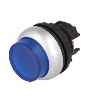 Switch: push-button | 22mm | Stabl.pos: 1 | blue | M22-FLED,M22-LED