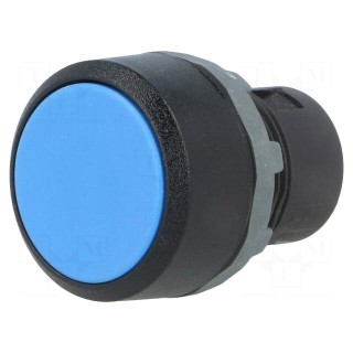 Switch: push-button | Stabl.pos: 1 | 22mm | blue | Illumin: none | IP66