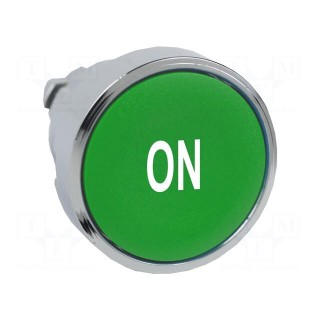 Switch: push-button | 22mm | Stabl.pos: 1 | green | IP66 | flat | Pos: 2