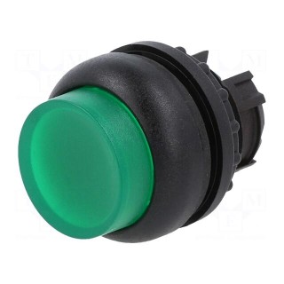 Switch: push-button | 22mm | Stabl.pos: 1 | green | M22-FLED,M22-LED