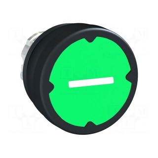 Switch: push-button | 22mm | Stabl.pos: 1 | green | none | IP66 | flat