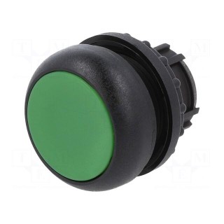 Switch: push-button | 22mm | Stabl.pos: 1 | green | none | IP67 | flat