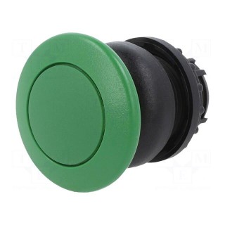 Switch: push-button | 22mm | Stabl.pos: 1 | green | none | IP67 | mushroom