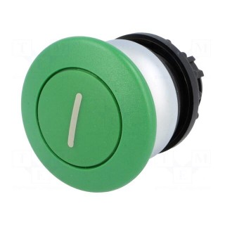 Switch: push-button | Stabl.pos: 1 | 22mm | green | Illumin: none | IP67