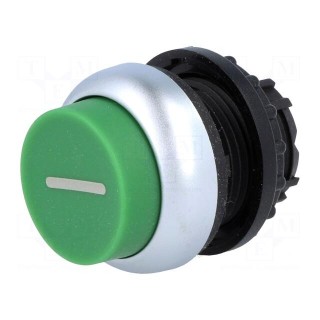 Switch: push-button | 22mm | Stabl.pos: 1 | green | none | IP67 | Pos: 2