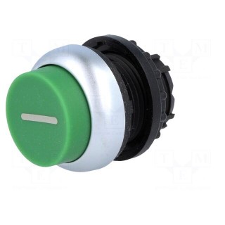 Switch: push-button | 22mm | Stabl.pos: 1 | green | none | IP67 | Pos: 2