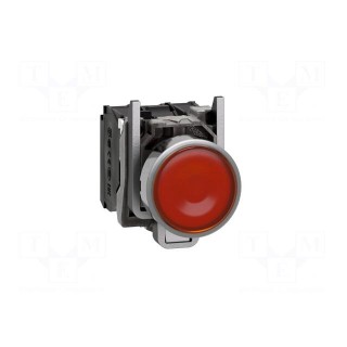 Switch: push-button | 22mm | Stabl.pos: 1 | NC + NO | orange | LED | 24V