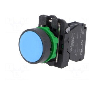 Switch: push-button | 22mm | Stabl.pos: 1 | NO | blue | none | 3A/240VAC