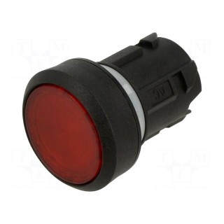 Switch: push-button | 22mm | Stabl.pos: 1 | red | flat | Pos: 2 | Ø22mm