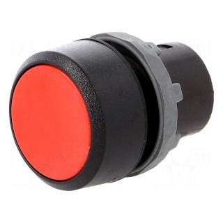 Switch: push-button | Stabl.pos: 1 | 22mm | red | Illumin: none | IP66