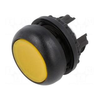 Switch: push-button | 22mm | Stabl.pos: 1 | yellow | M22-FLED,M22-LED