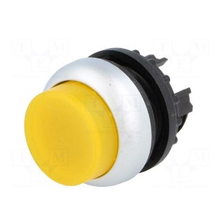 Switch: push-button | 22mm | Stabl.pos: 1 | yellow | M22-FLED,M22-LED