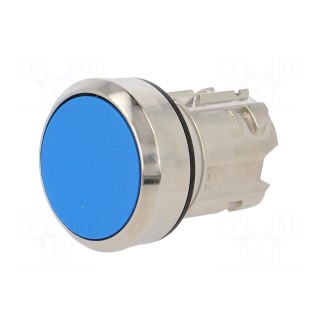 Switch: push-button | Stabl.pos: 2 | 22mm | blue | Illumin: none | IP67
