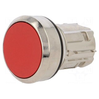 Switch: push-button | Stabl.pos: 2 | 22mm | red | Illumin: none | IP67