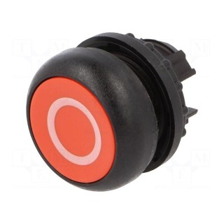 Switch: push-button | 22mm | Stabl.pos: 2 | red | none | IP67 | flat | Pos: 2