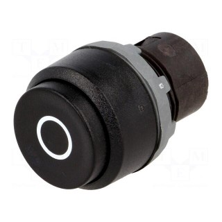 Switch: push-button | Stabl.pos: 1 | 22mm | black | Illumin: none | IP66