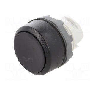 Switch: push-button | 22mm | Stabl.pos: 1 | black | none | IP66 | flat