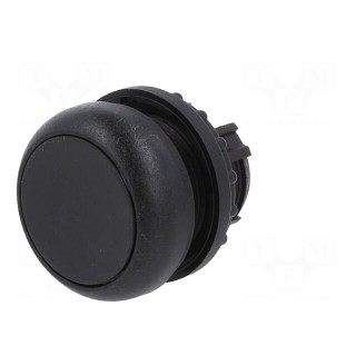Switch: push-button | 22mm | Stabl.pos: 1 | black | none | IP67 | flat