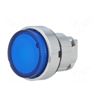 Switch: push-button | 22mm | Stabl.pos: 1 | blue | ZBV6 | IP66 | prominent