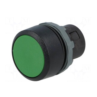 Switch: push-button | Stabl.pos: 1 | 22mm | green | Illumin: none | IP66