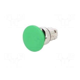 Switch: push-button | 22mm | Stabl.pos: 1 | green | none | IP67 | mushroom