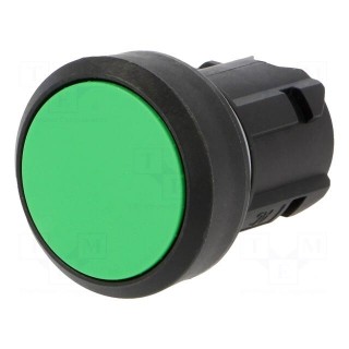Switch: push-button | 22mm | Stabl.pos: 1 | green | none | flat | Pos: 2