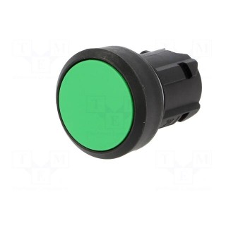 Switch: push-button | 22mm | Stabl.pos: 1 | green | none | flat | Pos: 2