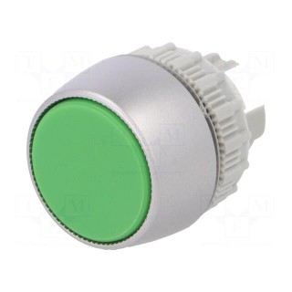 Switch: push-button | Stabl.pos: 1 | 22mm | green | IP65 | Pos: 2 | Ø22mm