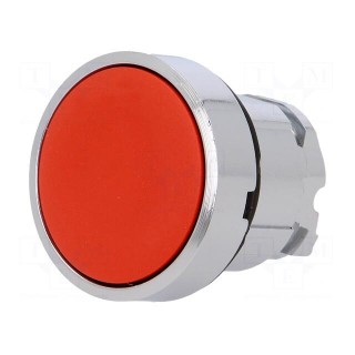Switch: push-button | Stabl.pos: 1 | 22mm | red | Illumin: none | IP66