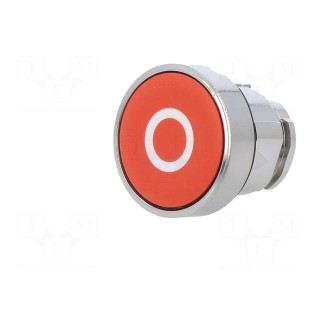 Switch: push-button | 22mm | Stabl.pos: 1 | red | none | IP66 | flat | Pos: 2