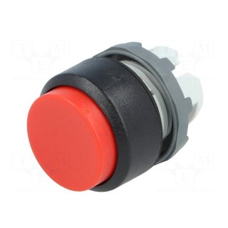 Switch: push-button | Stabl.pos: 1 | 22mm | red | Illumin: none | IP66