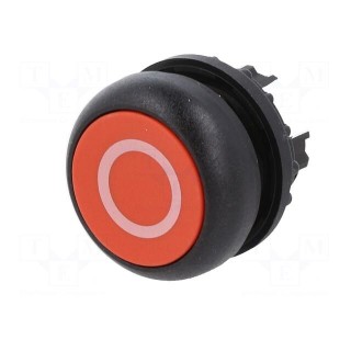 Switch: push-button | 22mm | Stabl.pos: 1 | red | none | IP67 | flat | Pos: 2