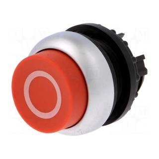 Switch: push-button | Stabl.pos: 1 | 22mm | red | Illumin: none | IP67